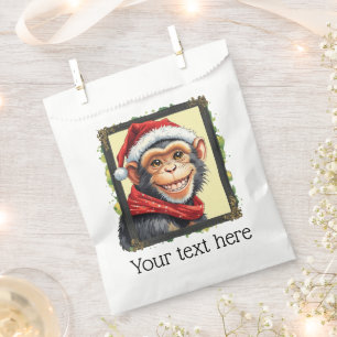 Funny Animal Christmas Favourites - Monkey 2 Favour Bag