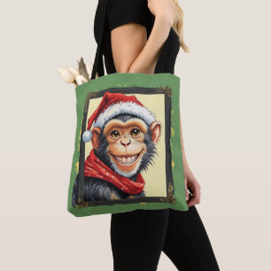 Funny Animal Christmas Favourites - Monkey 2 Tote Bag