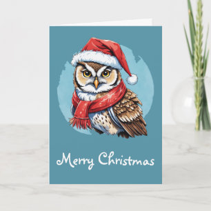 Funny Animal Christmas Favourites - Owl 1 Card