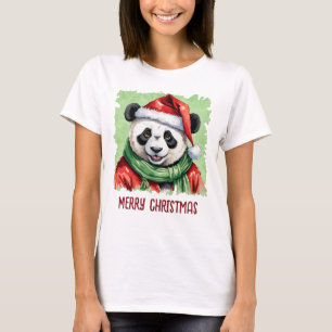 Funny Animal Christmas Favourites - Panda 1 T-Shirt
