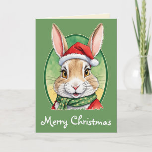 Funny Animal Christmas Favourites - Rabbit 5 Card