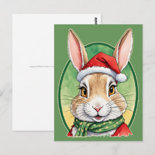 Funny Animal Christmas Favourites - Rabbit 5 Postcard
