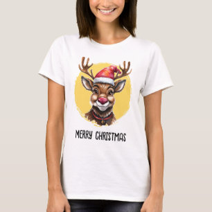 Funny Animal Christmas Favourites - Reindeer 1 T-Shirt