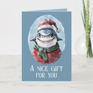 Funny Animal Christmas Favourites - Shark 1 Card