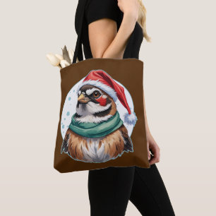 Funny Animal Christmas Favourites - Sparrow 1 Tote Bag