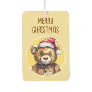 Funny Animal Christmas Favourites - Teddy Bear 1 Car Air Freshener