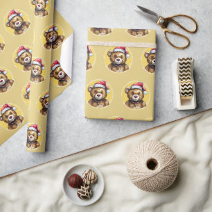 Funny Animal Christmas Favourites - Teddy Bear 1 Wrapping Paper