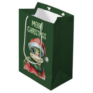 Funny Animal Christmas Favourites - Turtle 2 Medium Gift Bag