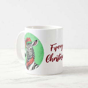 Funny Animal Christmas Favourites - Zebra 1 Coffee Mug