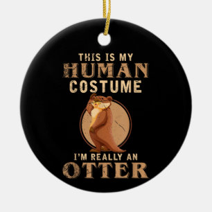 Funny Animal Costume Zoo Keeper Ceramic Ornament