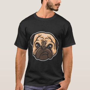 Funny Animal Faces Angry Baby Pug T-Shirt