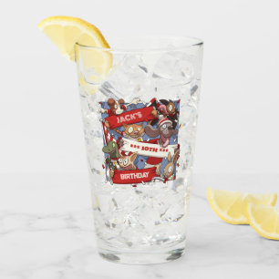 Funny Animal Fans Birthday Add The Name Cartoon Glass