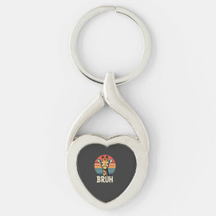 Funny Animal Giraffe Meme Face Festive Xmas T-Shir Key Ring