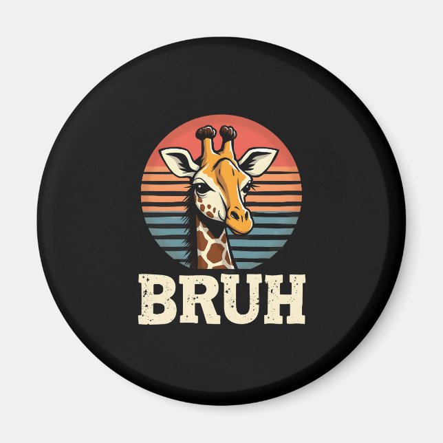 Funny Animal Giraffe Meme Face Festive Xmas T-Shir Magnet (Front)