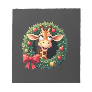 Funny Animal Giraffe Meme Face Festive Xmas T-Shir Notepad