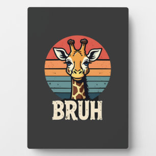 Funny Animal Giraffe Meme Face Festive Xmas T-Shir Plaque