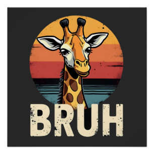 Funny Animal Giraffe Meme Face Festive Xmas T-Shir Poster