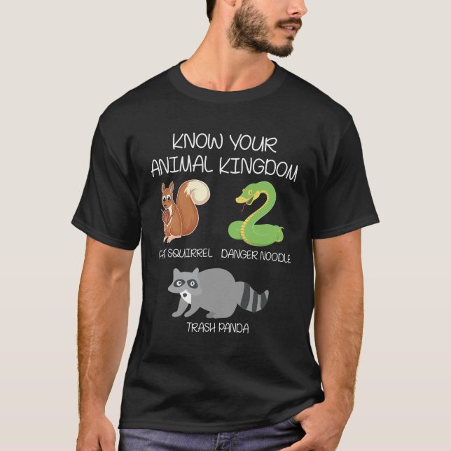 Funny animal kingdom Skunk Racoon Snake Pun T-Shirt (Front)