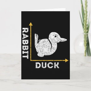 Funny Animal Lover Gift Optical Illusion Duck Or R Card