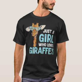 Funny Animal Lover Women Girls Kids Giraffe  T-Shirt