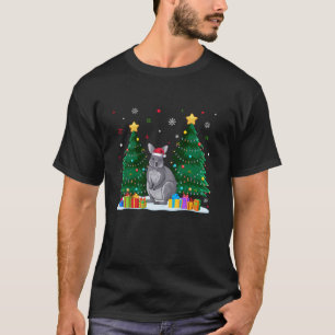 Funny Animal Lovers Wallaby Santa Hat Ugly Christm T-Shirt