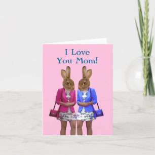 Funny animal  mothers day card