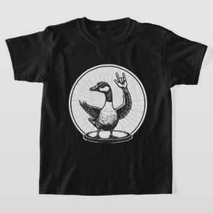 Funny Animal Music Gift   Cool Goose Rock Dancer T-Shirt
