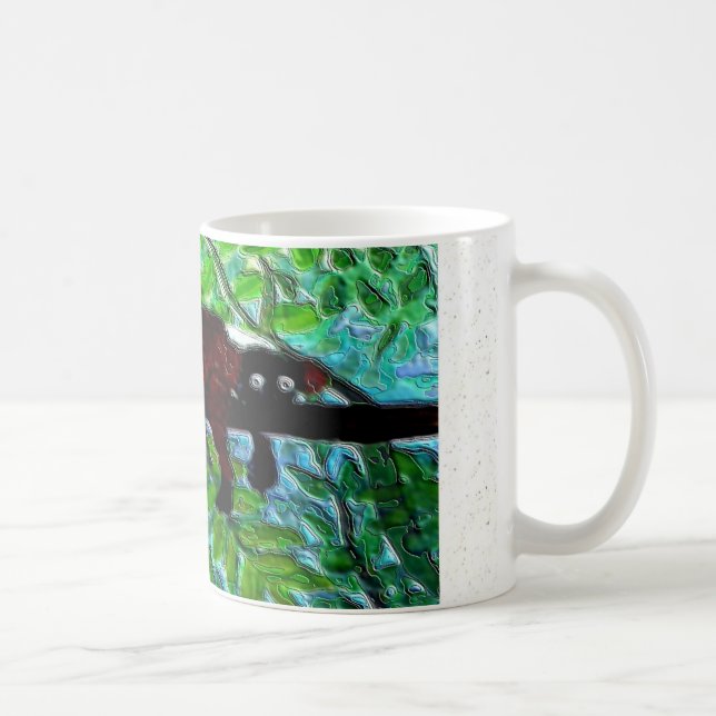 Funny Animal Red Lemur relaxing Coffee Mug (Right)