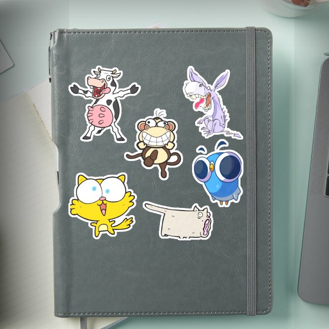 Funny Animal vinyl Sticker Pack Silly Cartoons (Creator Uploaded)