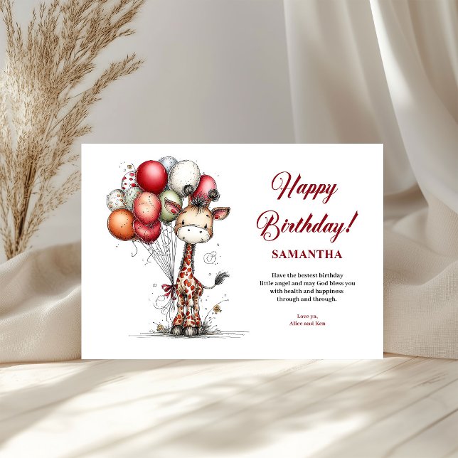 Funny Animals Custom Name kids greeting card (Funny Animals Custom Name kids greeting card)