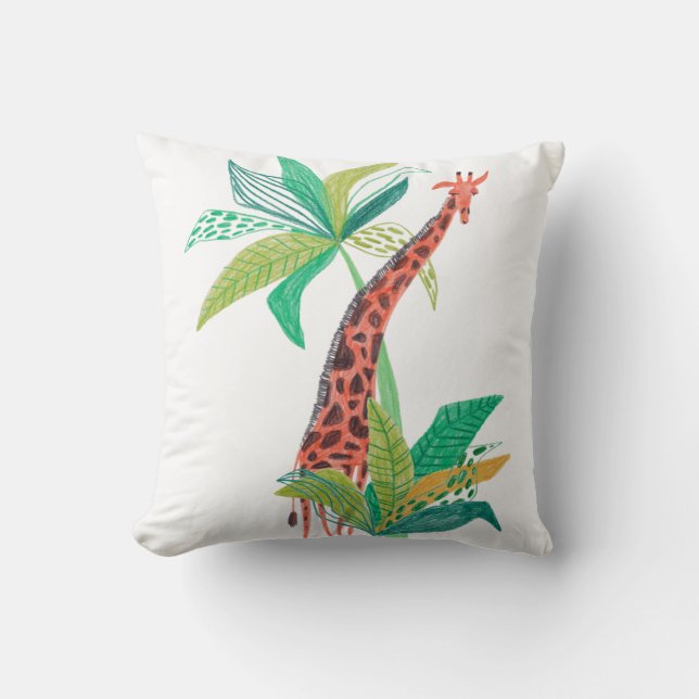 Funny Animals Kids Throw Pillows (Front)