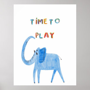 Funny Animals Rest Poster Print Kids Room Decor