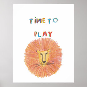 Funny Animals Rest Poster Print Kids Room Decor