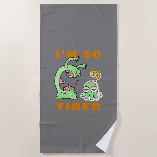 Funny Animals Sarcastic Cute             Beach Towel (Front)