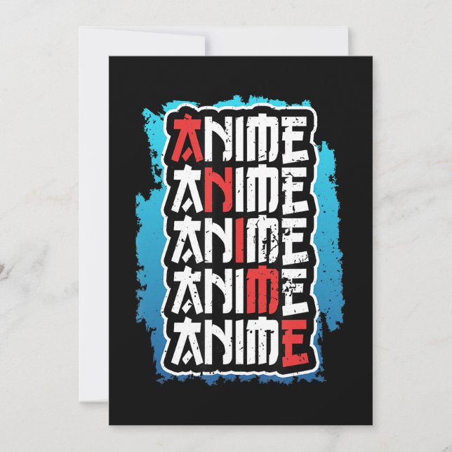 funny anime lover quote cosplay otaku weeb kawaii holiday card (Front)