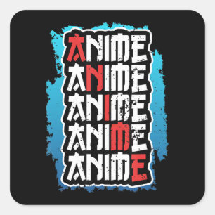 funny anime lover quote cosplay otaku weeb kawaii square sticker