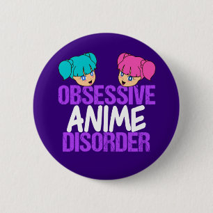 Funny Anime Obsessed 6 Cm Round Badge
