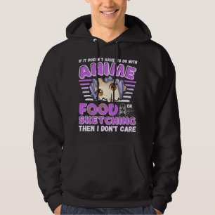 Funny Anime sketching drawing food lover anime gir Hoodie