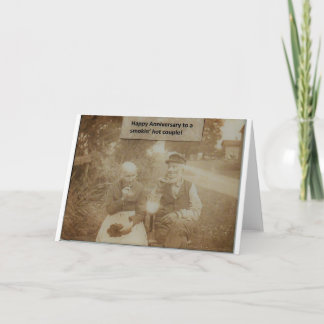 Funny Anniversary Card Vintage Photo Smoking