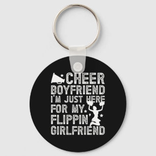 Funny Anniversary For Cheerleading Boyfriend Men's Key Ring