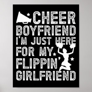 Funny Anniversary For Cheerleading Boyfriend Men's Poster