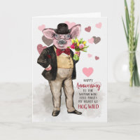 Funny Anniversary Hipster Pig Still Hog Wild
