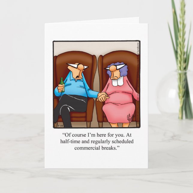 Funny Anniversary Humour Greeting Card (Front)