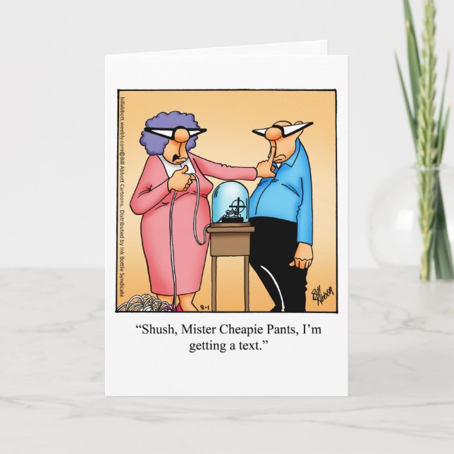 Funny Anniversary Humour greeting Card (Front)