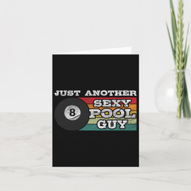 Funny Another Y Billiard Man  Card (Front)