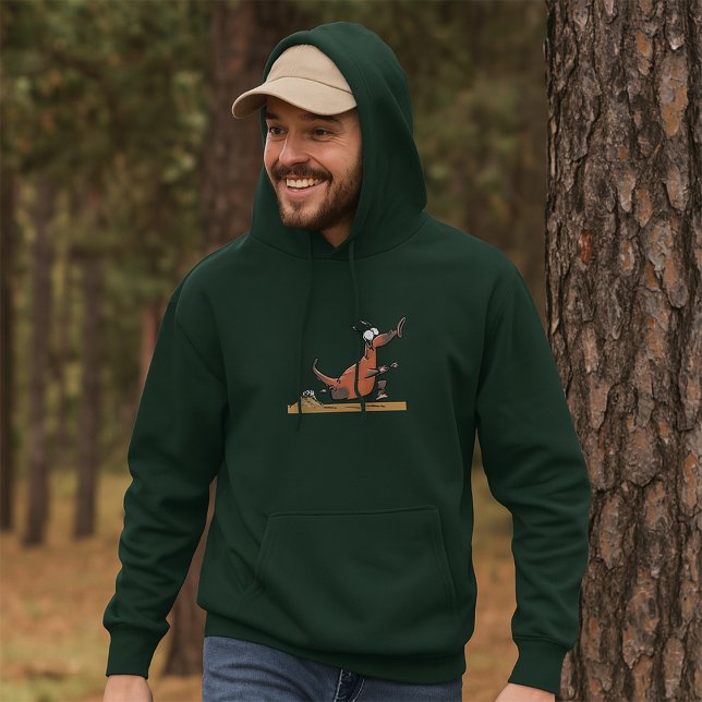 Funny Anteater Cartoon Quirky Running Animal  Hoodie (Creator Uploaded)