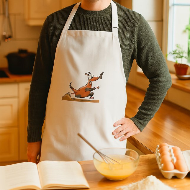 Funny Anteater Cartoon Quirky Running Animal  Standard Apron (Creator Uploaded)
