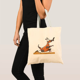 Funny Anteater Cartoon Quirky Running Animal  Tote Bag