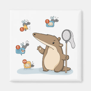 Funny Anteater Notification Hunter Illustration Magnet