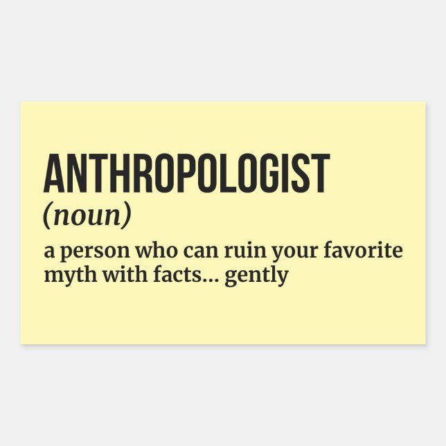 Funny Anthropology Definition Sticker (Front)